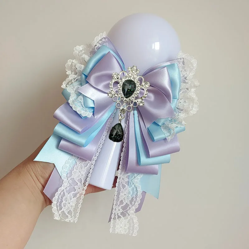 

Fashion Ladies Lolita Lace Bow Tie Brooch Original Handmade Star Chasing Hand Lamp Bowkont Shirt Dress Collar Flower Accessories