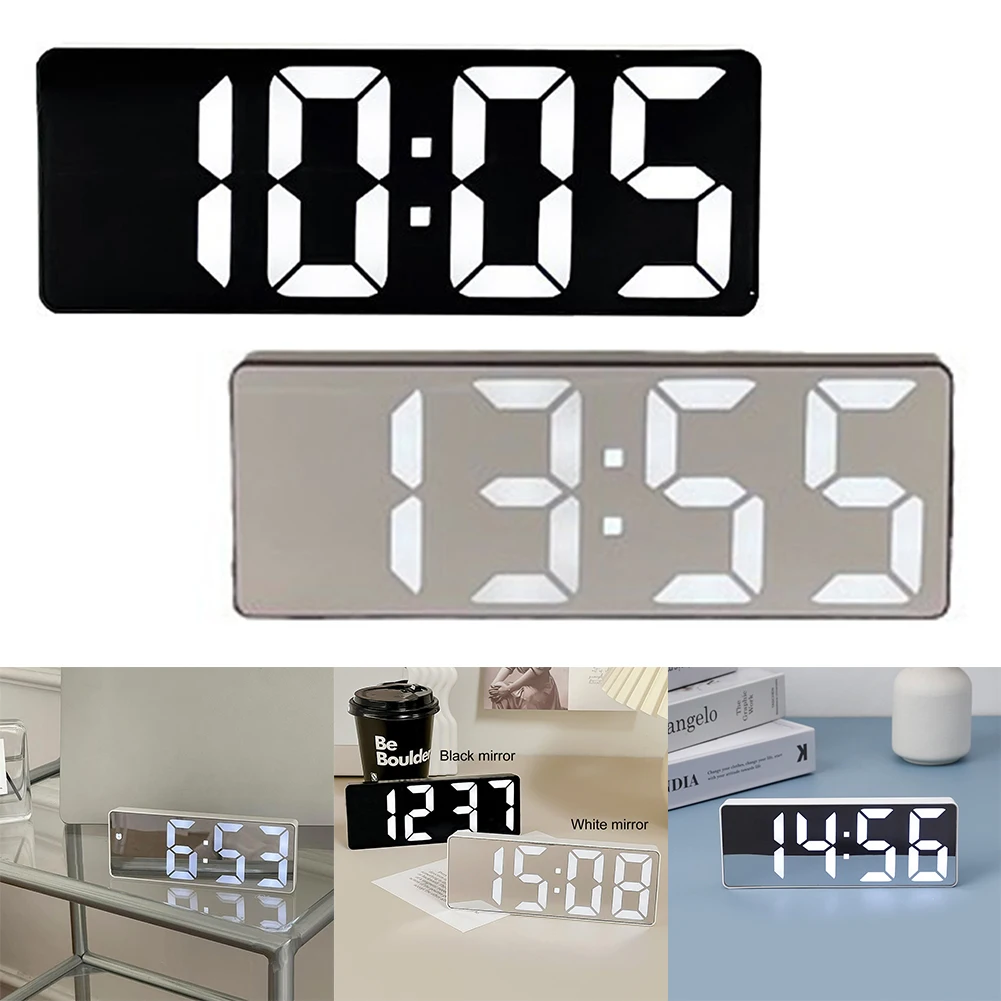 Bedroom Clock Desk Alarm Clock Exquisite Home Decor Clock Workday Alarm Modes Dual Power Supply Energy Conservation