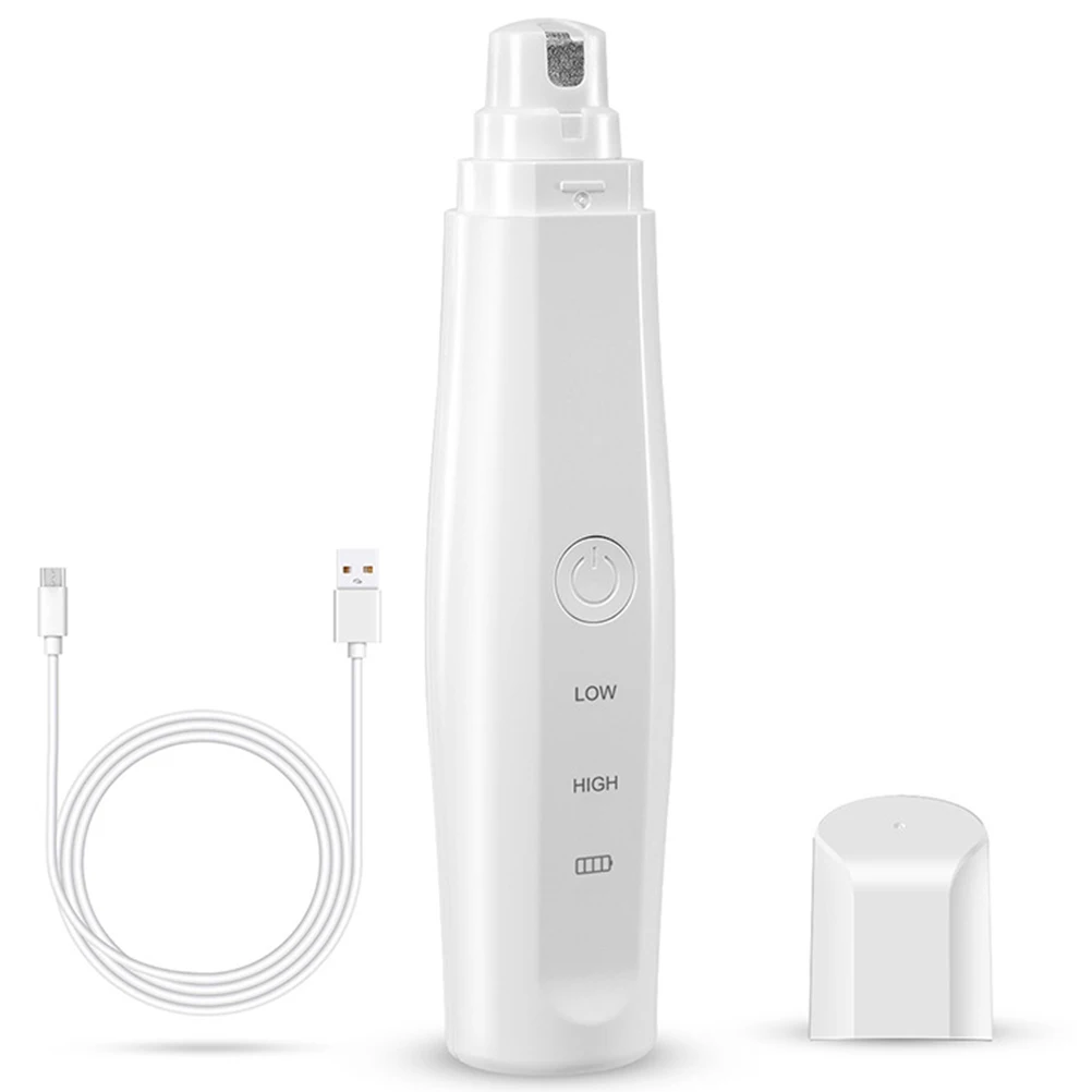 

Electric Pet Nail Drill Trimmer Clipper High Power Low Noise Usb Powered For Dogs Cats Ergonomic Abs Design Safe