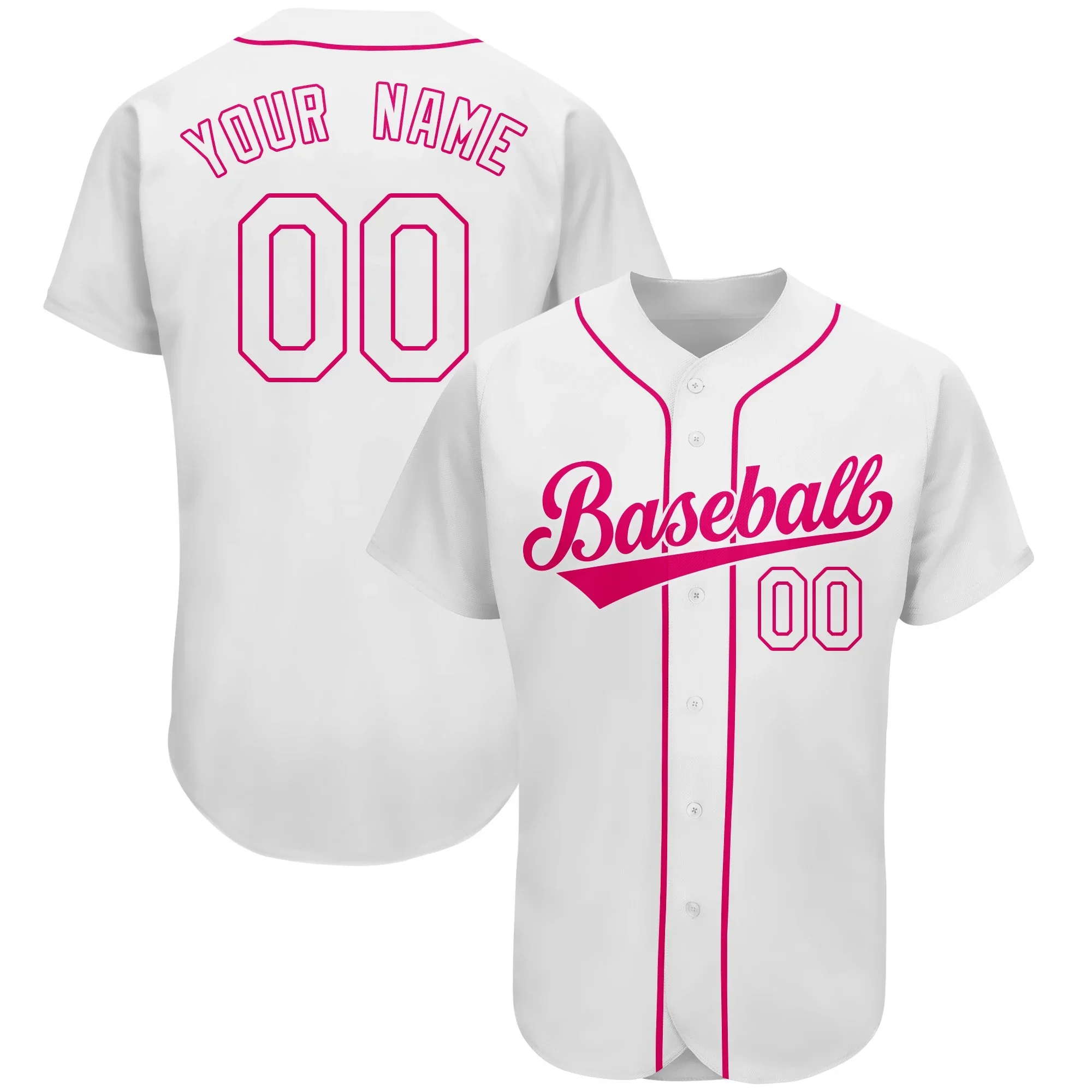 Custom Baseball Jersey Personalized Printed Team Name/Numbers Washable Sweat-Absorbing Skin-friendly Tee Shirts MEN/Kids Uniform