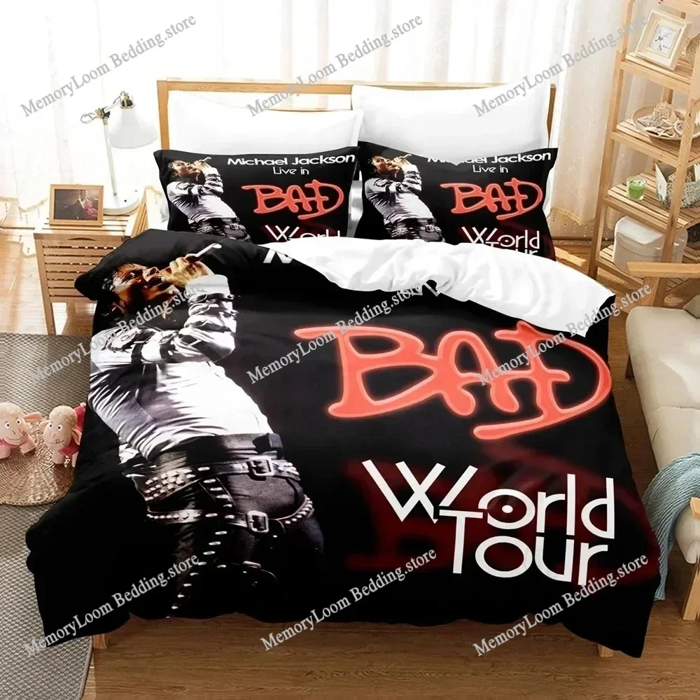 3D Print Michael Jackson Bedding Set Duvet Cover Bed Set Quilt Cover Pillowcase Comforter king Queen Boys Adult Bedding Set