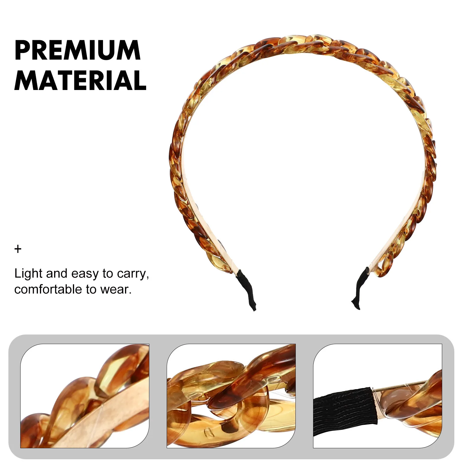 

1Pcs Retro Hair Hoop Durable Chain Design Woman Headdress Girl Hairband for Weddings Proms Parties Daily Dress Accessory