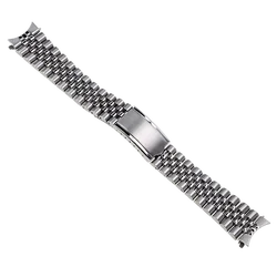 High Quality 19mm Jubile Silver Steel Watch Band For Seik 5 Snxs73k1 Snxs75 Snxs77 Snxs79k1 Snx79j1 Hollow Curved End Strap mods