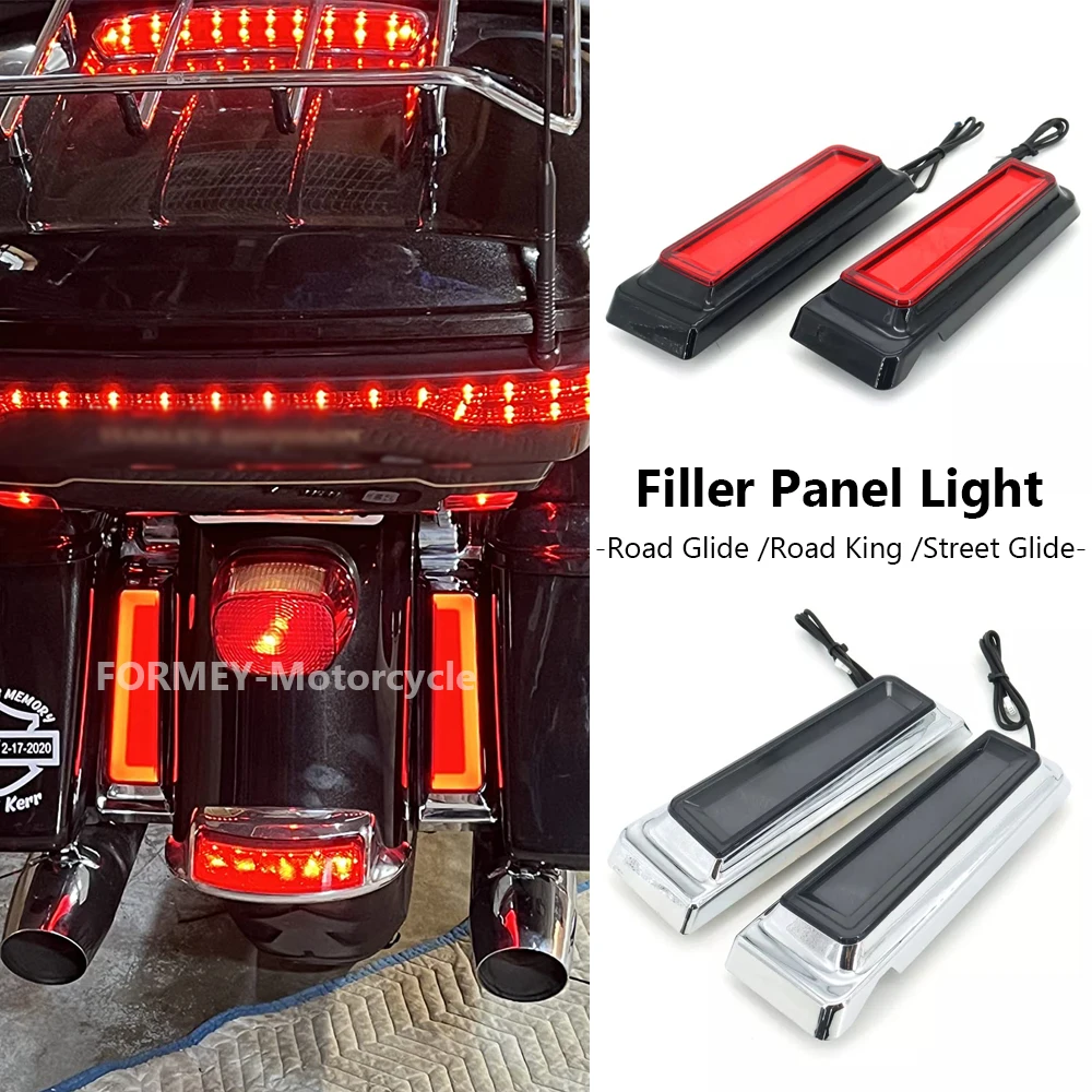 For Harley Davidson Road King Glide 2014-2020 Motorcycle Accessories Rear Fender LED Brake Tail Light Daytime Running Lighting