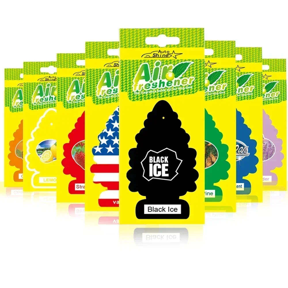 Ambientador de aire para coche con árbol de Navidad, papel de té perfumado Natural, fragancia colgante para el Interior del hogar y el automóvil, 3-80 Uds.
