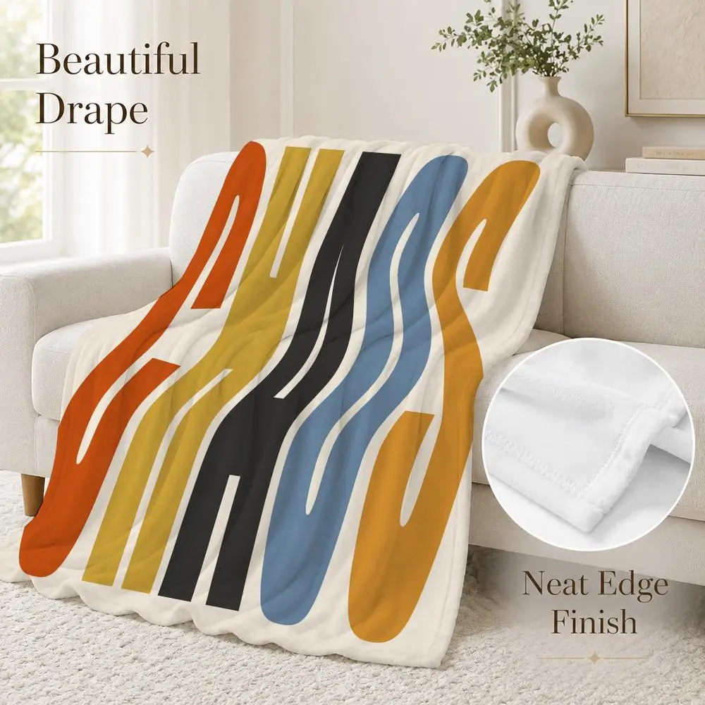 Chaos Love Quote Throw Blanket Soft Flannel Throw Lightweight Summer Home Nap for Office Travel Sofa Bed