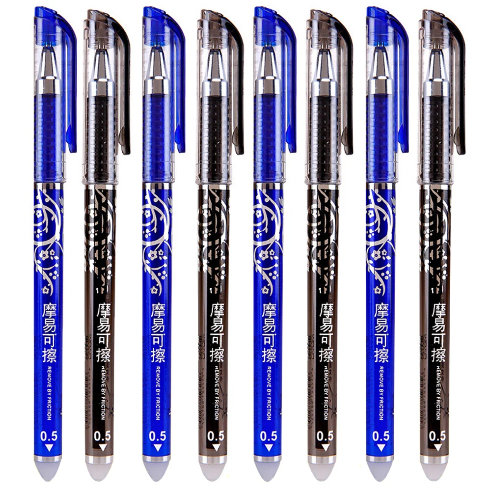 ballpen tinta gel apagavel azul e preto haste de reenchimento alca lavavel escrita escolar artigos de papelaria pcs por conjunto 05 mm 01