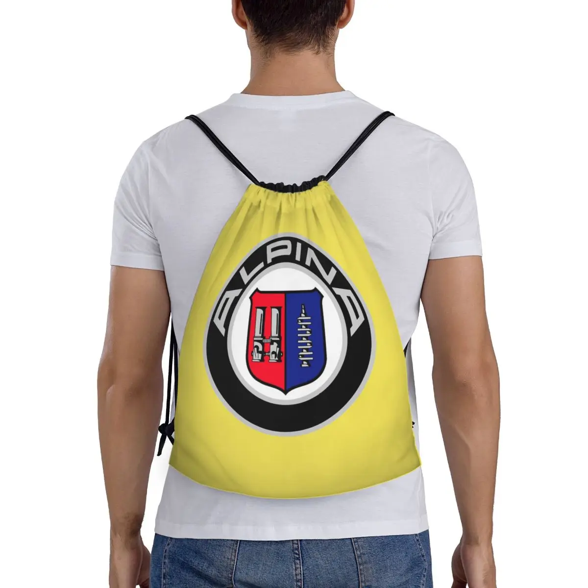 

Alpina - Classic Car Logos Backpacks Multi-function Portable Drawstring Bundle Pocket Sports Bag Book Bags For Travel Students