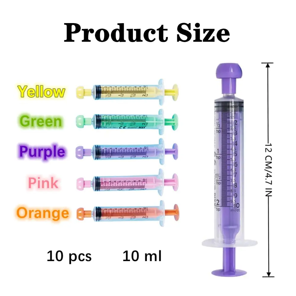 10 個カラフルな香水チップシリンジストレート引き出しツール神聖な調剤香水シリンジ香水抽出器 10 ミリリットル