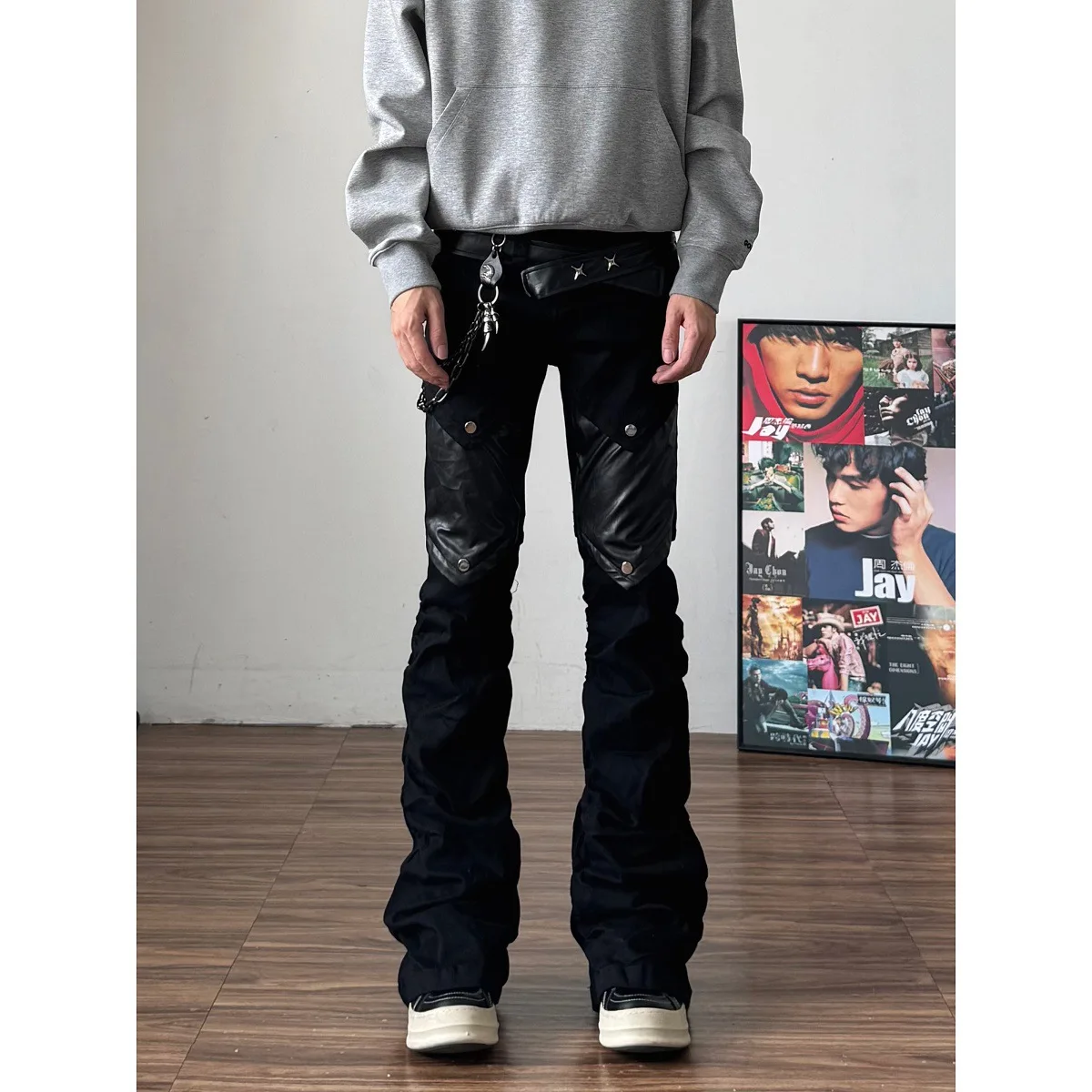 

Джинсы Bootcut для мужчин, винтажные прямые брюки, рваные джинсы, оригинальные мужские джинсы, облегающие эластичные мягкие брюки, модные брюки в стиле High Street