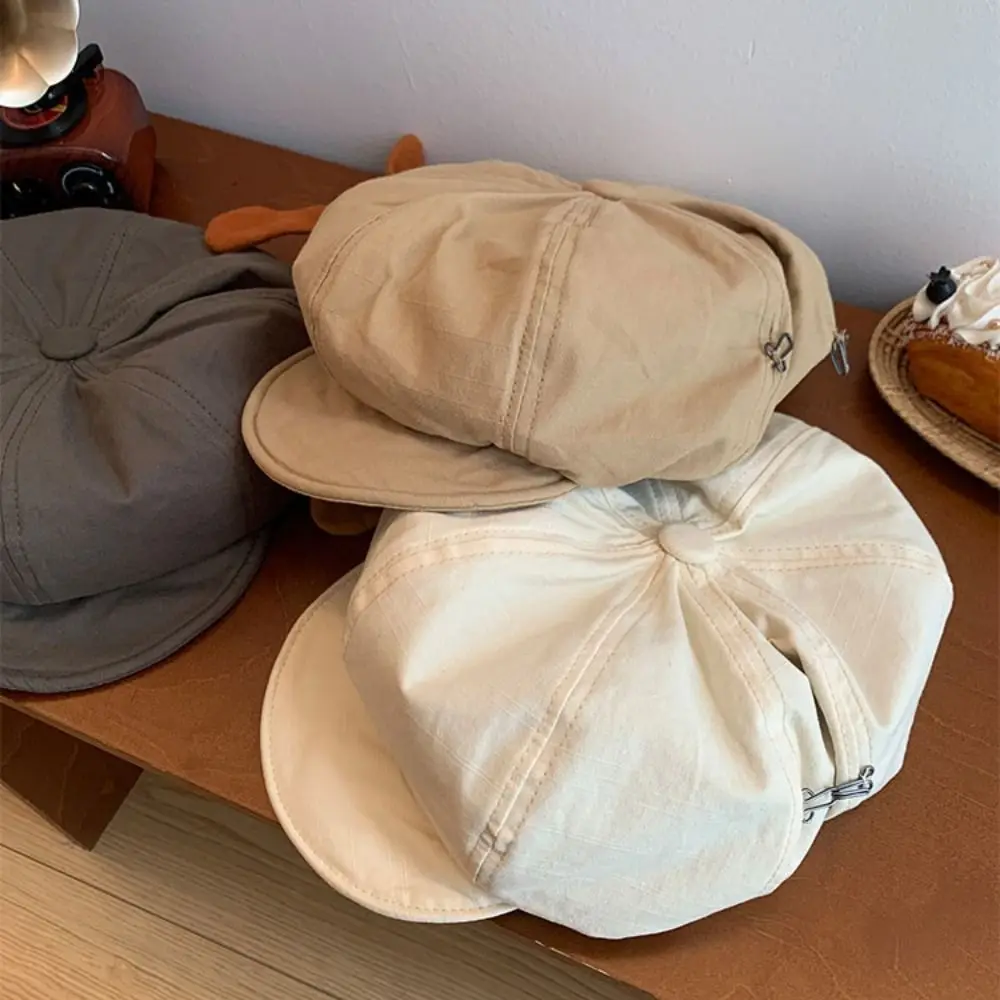 Fashion Painter Hat Cute Puppy Beret Y2K Newsboy Cap Cloud Newsboy Hats Cotton Artist Hat Octagonal Cap Travel