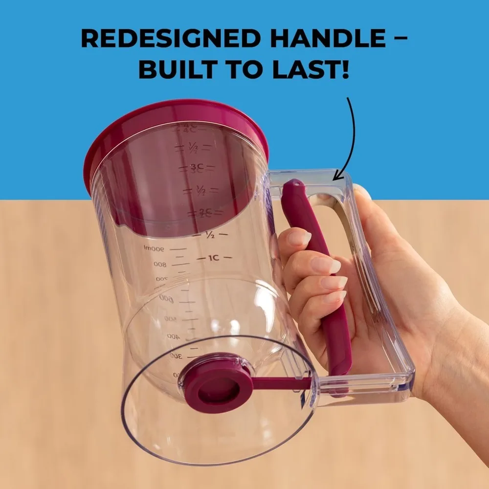 900-ml-Teigspenderflasche mit Quetschgriff ist ein tolles Küchenhelfer zur Herstellung von Cupcakes, Waffeln und jeder Backwaren