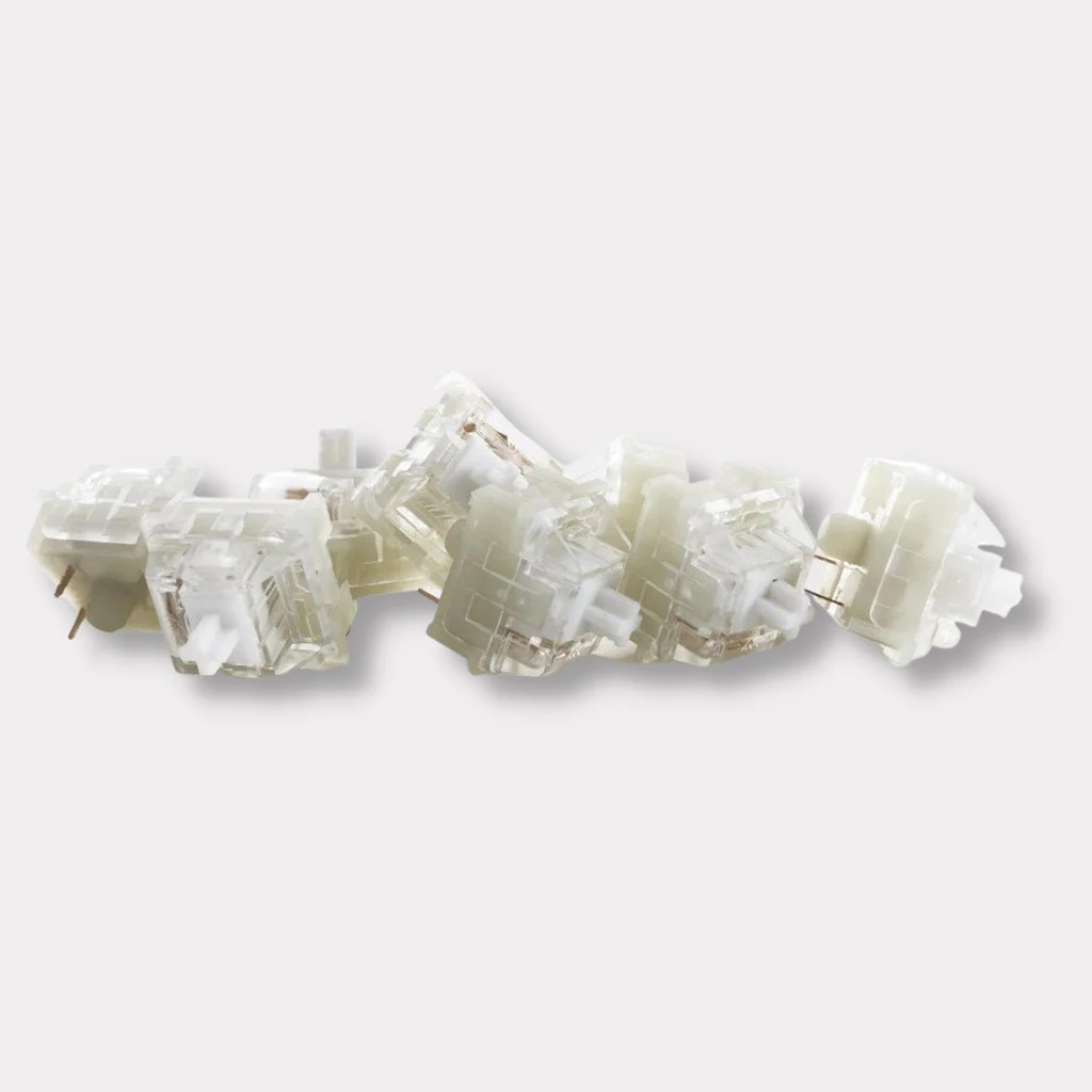 KTT Kang-Joli Linéaire Blanc à 3 Broches pour Clavier Mécanique, Axe POM, Plaqué Or, pour Budget