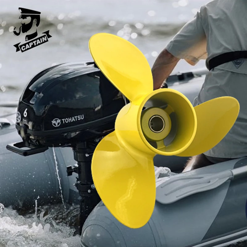 Captain Marine Engine Propeller 7.8x9 fit Tohatsu Mercury Outboard 4 5 6 HP MFS4/5S/6S M5B 12 Tooth Spline 3 blade