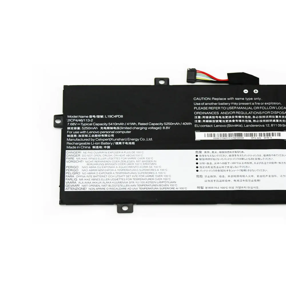 Original L19M4PD8 2ICP4/46/113-2 Laptop Battery For Lenovo YOGA Duet 7-13IML05 2020 SB10X87837 SB10X87838 5B10X87839