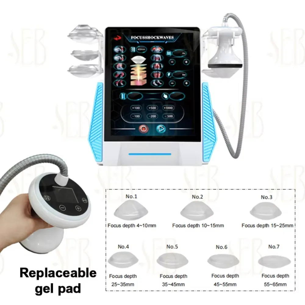 Deep Tissue Focus Shockwave Pain Relief Sports Injury Recovery Physiotherapy Portable Eswt Radial Shockwave Machine