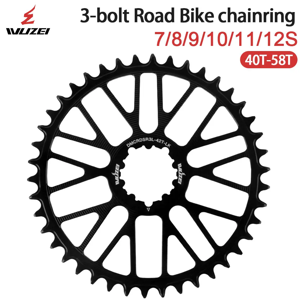 AliExpress WUZEI Road Bike Chainring 3 Bolts Direct Mount Bicycle Chainwheel 40 42 44 46 48 50 52 54 56 58T 11 12 Speed Bike Crown for SRAM