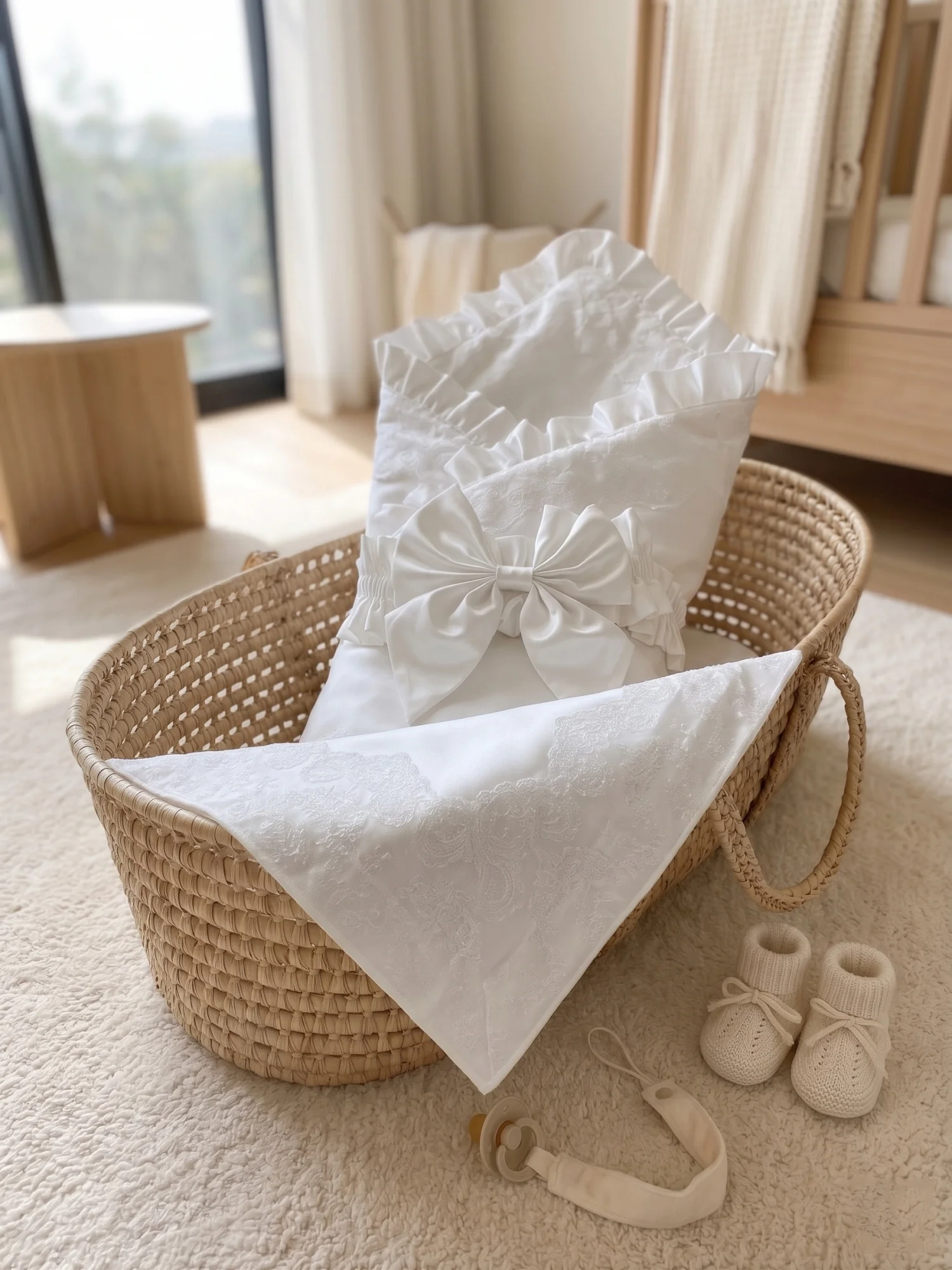 french-court-satin-lace-bow-baby-swaddle-blanket-luxury-soft-glow-newborn-wrapping-cloth-for-infant-photography-gift