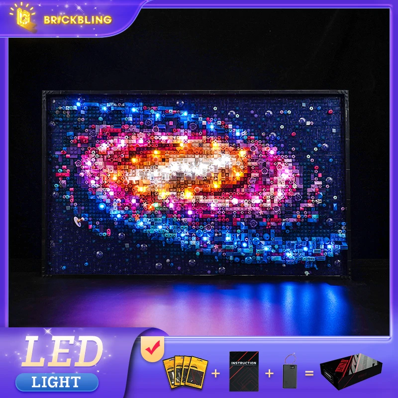 The Brick Bling LED Light 31212 Set is suitable for The Milky Way Galaxy building blocks (including lighting accessories only)