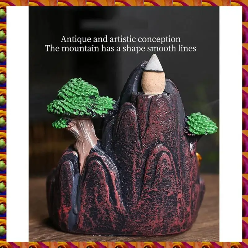 BTCL High Mountain Flowing Waterfall Backflow Incense Burner Home Fragrance Diffuser Incense Burner Decoration