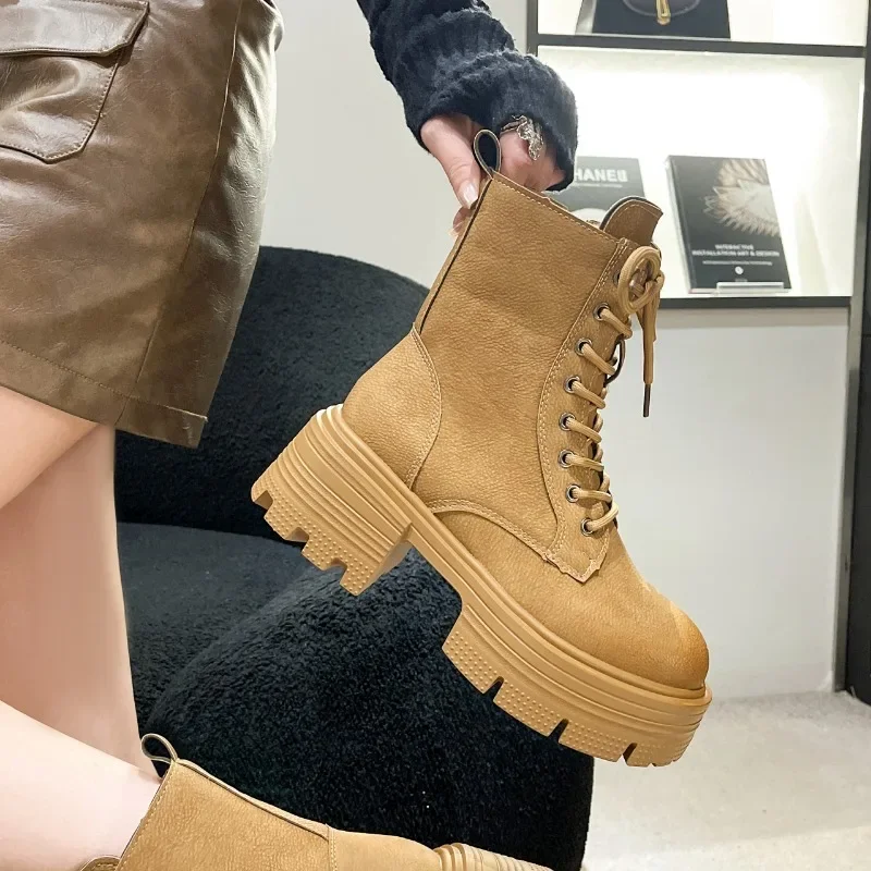 

New Style Fashion Shoes Lolita Boots Zipper Boots-Women Luxury Designer Round Toe Ladies Comfort High Heel Ankle Fashion Rubber
