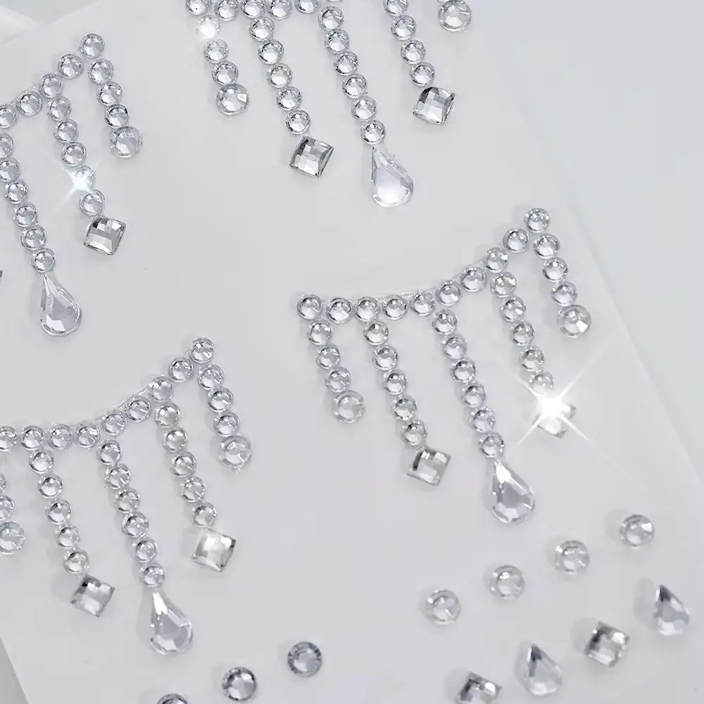 1/5 Sheets Face Jewels Stickers DIY Eyeliner Diamond Decals Body Colored Diamonds Face Tattoo Stickers Face Rhinestone Stickers - view 4