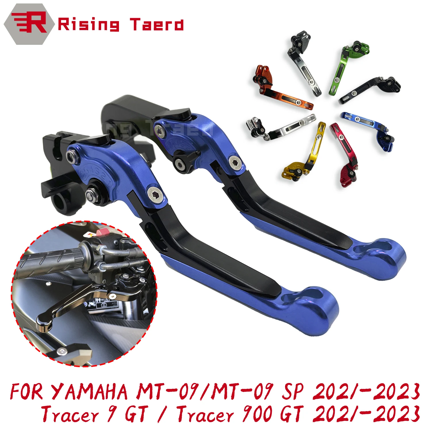 Motorcycle Folding Extendable Brake Clutch Levers CNC Handle For Yamaha MT-09 MT09 SP Tracer 9 GT Tracer 900 GT 2021 2022 2023