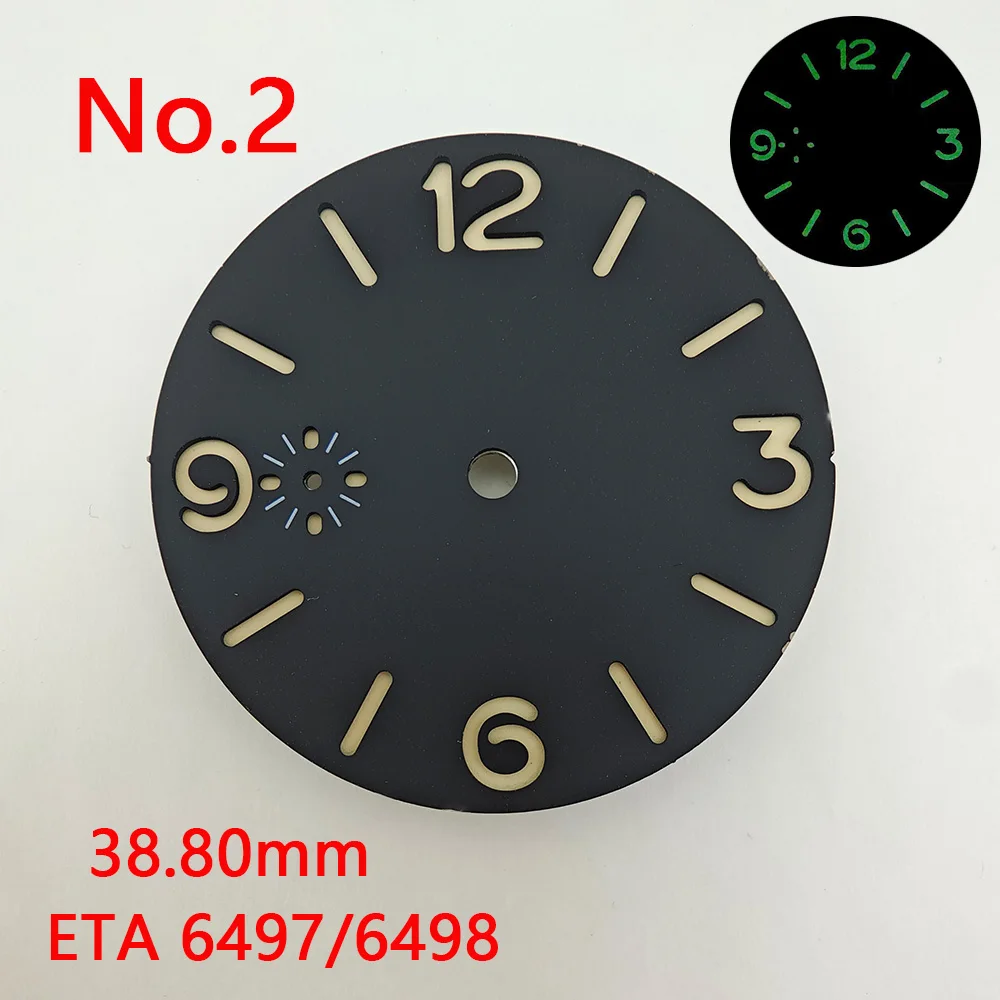 38.8mm Dial ETA 6497/6498 Dial DIY Custom LOGO ETA 6497/6498 Luminous Watch dial Accessories Suitable For ETA 6497/6498 Movement