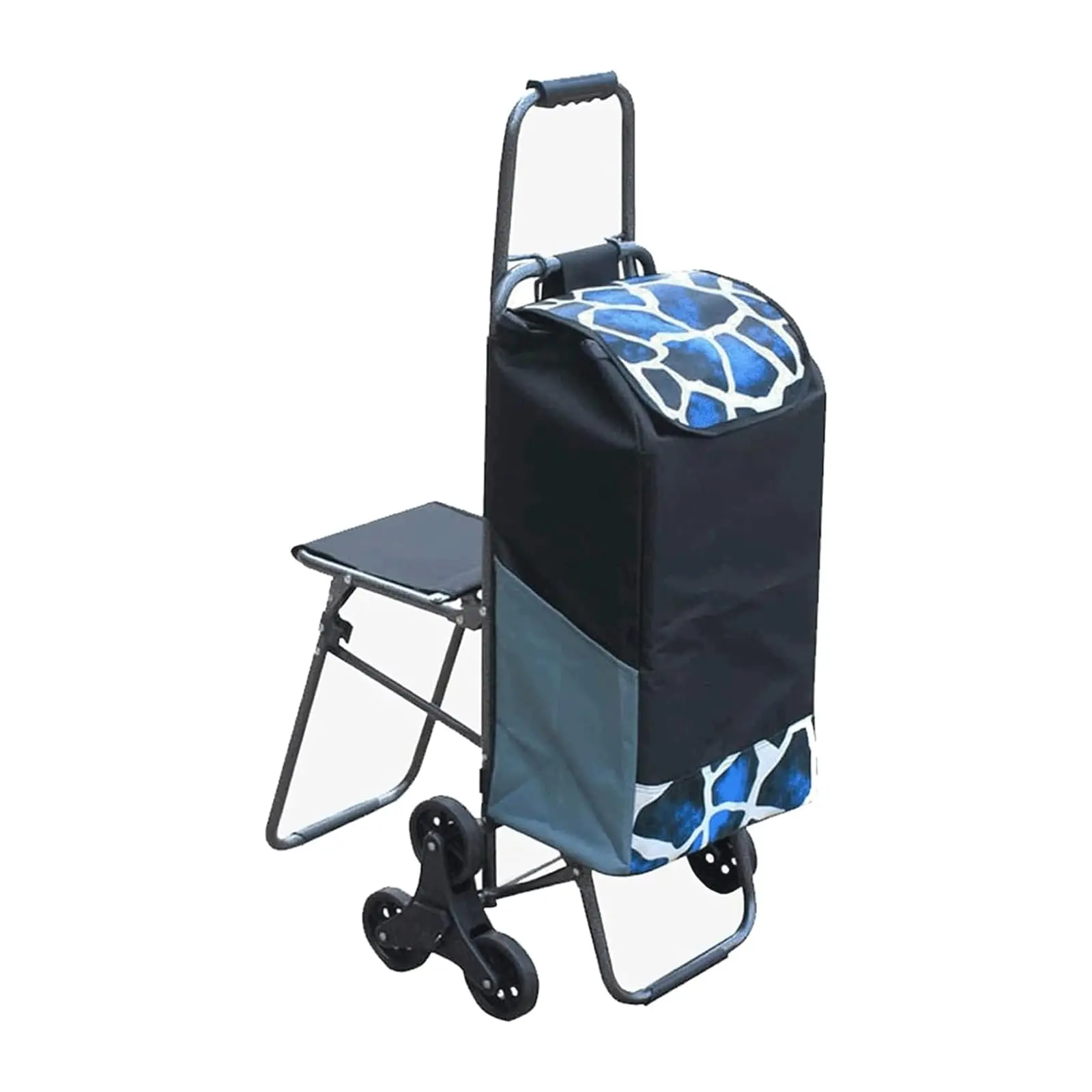 cart Folding Shopping Carts with Seats Shopping Trolley Iron Shopping Hand Truck Rolling  Cart