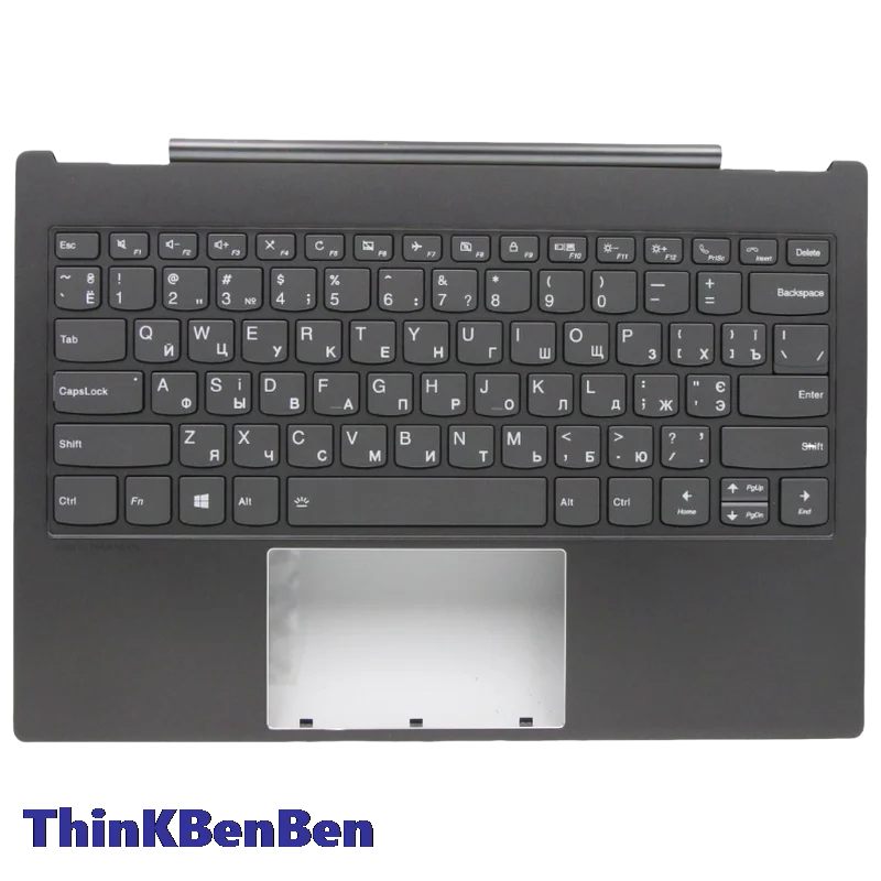 UKR Ukrainian Mineral Gray Keyboard Upper Case Palmrest Shell Cover For Lenovo ThinkBook Plus 5CB0Z27772