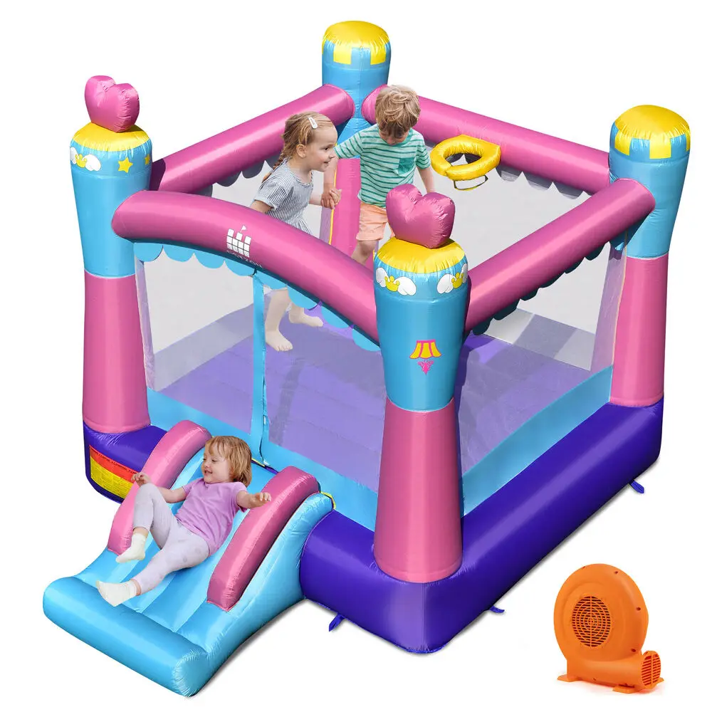 Babyjoy 3-in-1 Princess Theme Inflatable Castle Inflatable Bounce House with 750W Blower