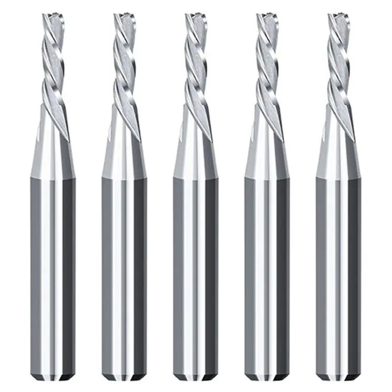

A02M-1/8 Cutting Diamter Spiral Upcut Router Bit With 1/4 Carbide CNC Wood Router Bits Set For Plunge Slot Cutter