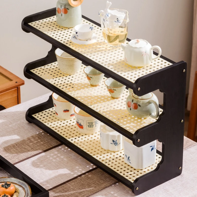 

Stable Desktop Bogu rack, teapot rack, small Duobao Pavilion tea room ornament, desktop storage rack, teacup tea set rack.