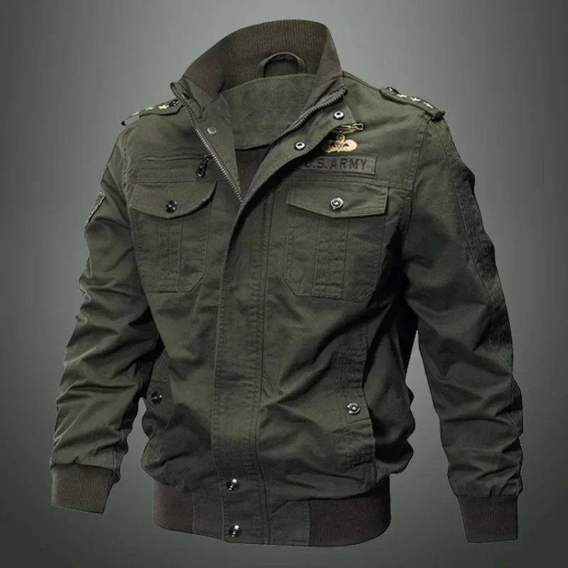 Men\'s Motorcycle Jacket Special Forces Jacket Autumn Spring Motorcycle Equipment Breathable Multi Pocket Tactical Denim Jacket