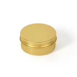 10/15/30/50/60/80/100/150/200g gold tea Aluminum Pot empty round aluminum box metal tin cans cosmetic cream DIY refillable jar