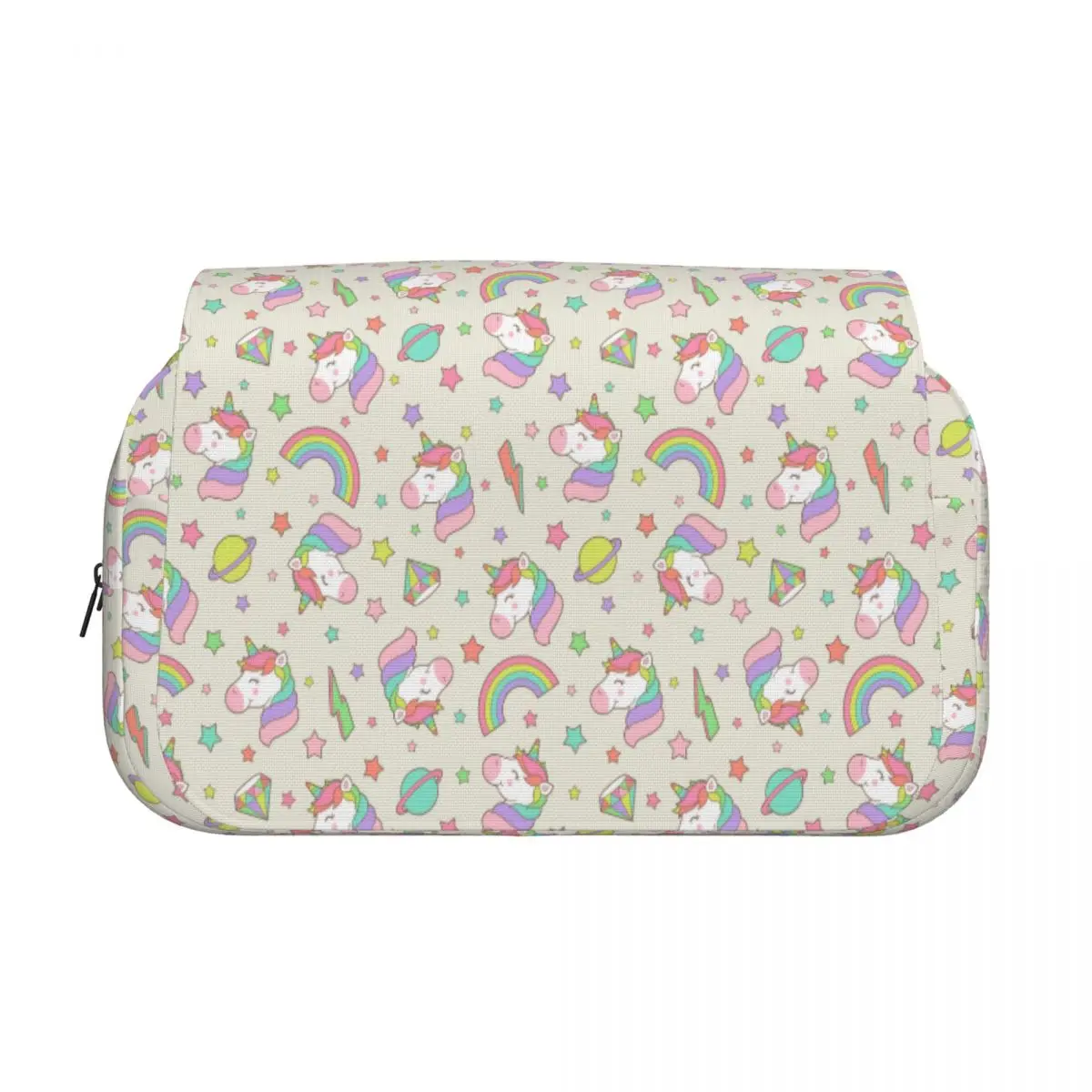 Cartoon Cute Unicorn Double Clamshell Pen Case Pencil Box Pen for Student Big Capacity Bags School Supplies Zipper Stationery
