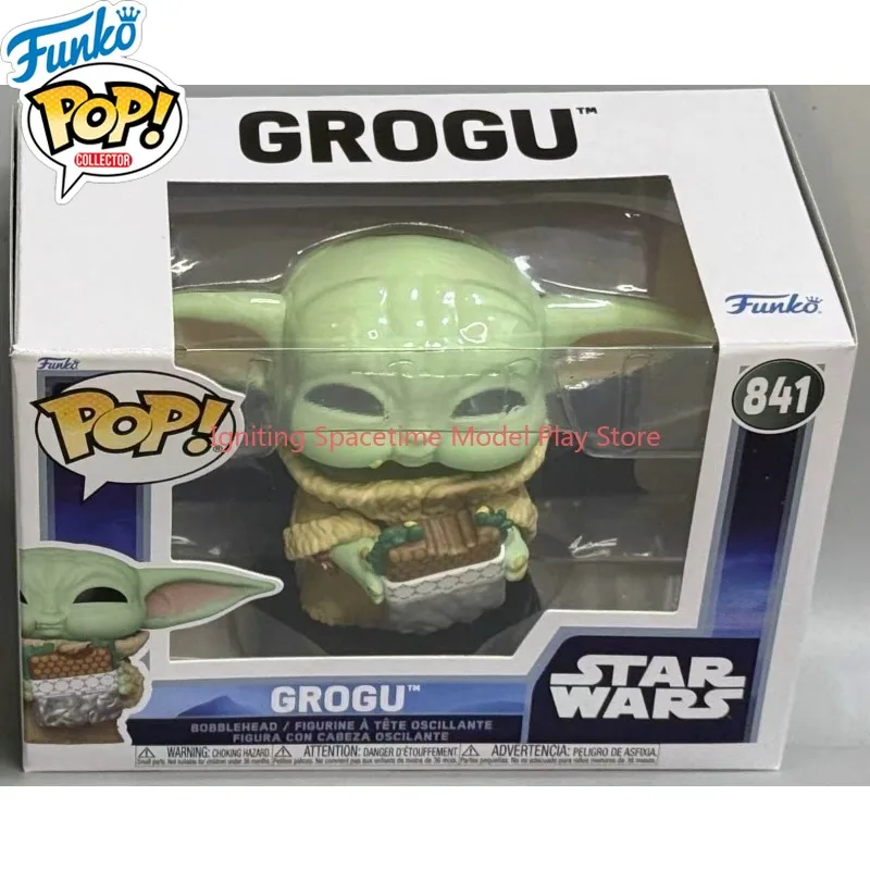 

Funko Pop Original Star Wars: The Mandalorian with Grogu 841 Action Figure for Boys Girls Gift Collectible Model Ornaments