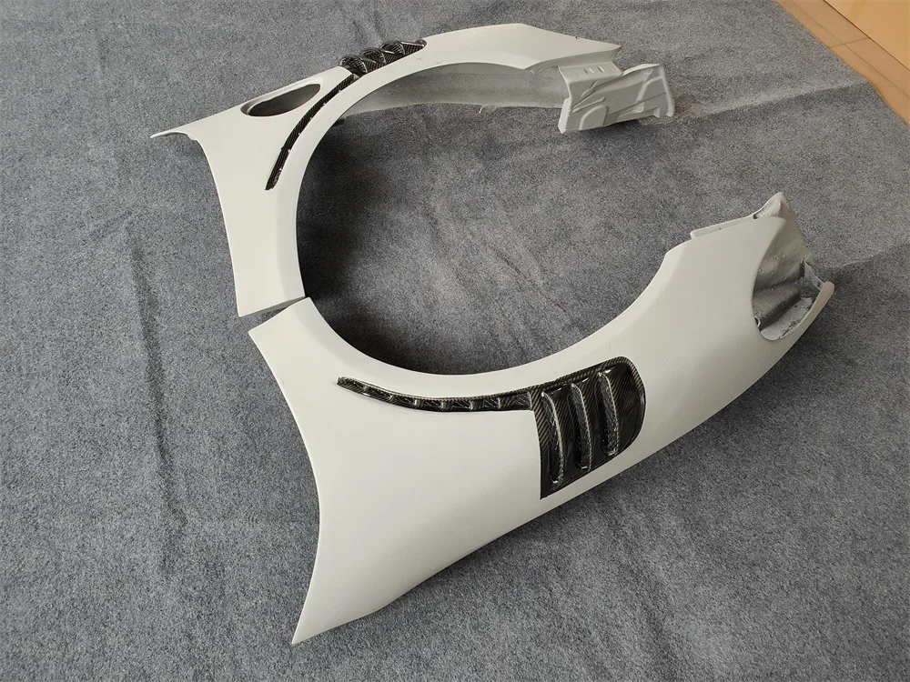 Genuine Carbon Fiber Body Kit for 718 Boxster RS Style Primer Front Fender Pair Mudguard