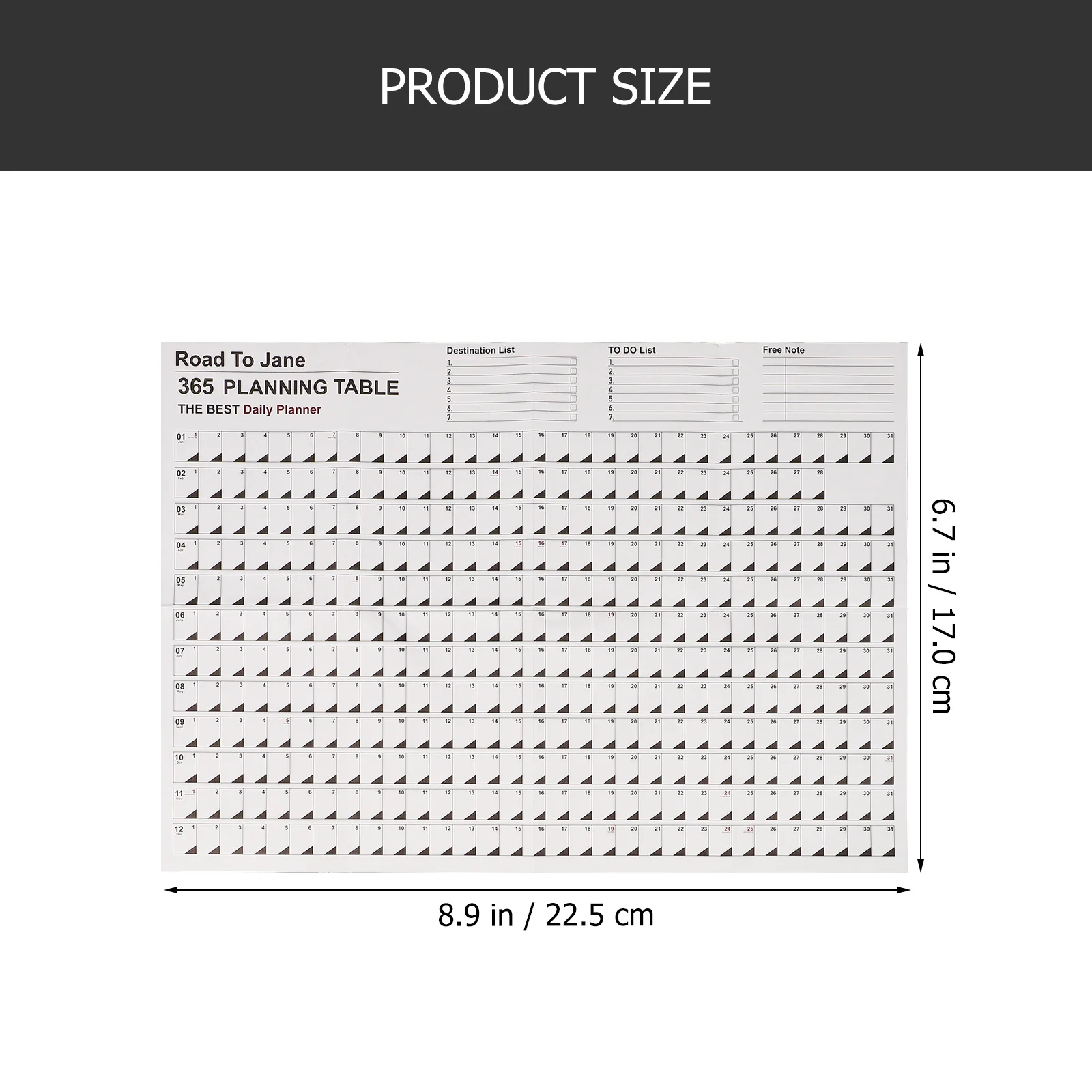 

2Pcs Wall Calendar Poster Premium Yearly Planner Thick Paper Decorative Monthly Schedule for Home Office Dorm Wall Hanging