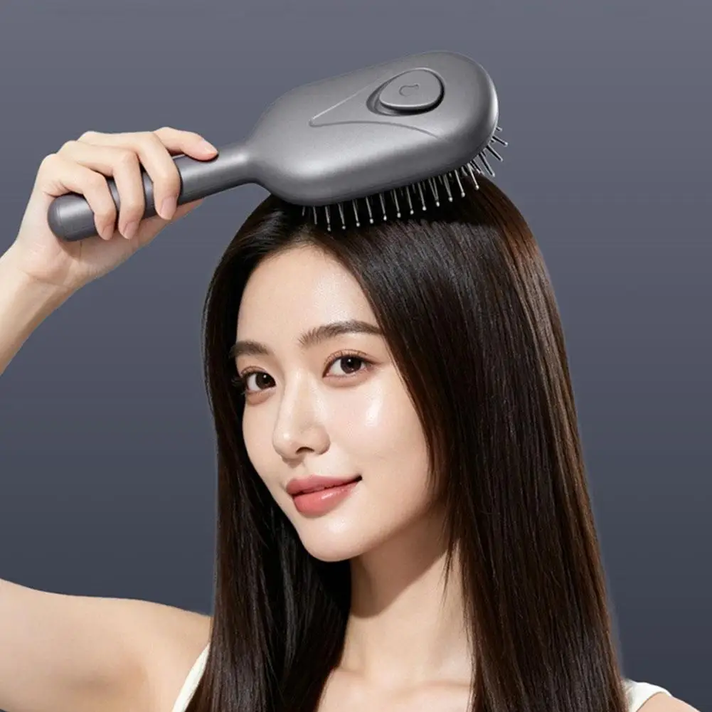 Electric Spray Massage Hair Comb Rechargeable Negative Ion Red Light High Frequency Vibration Scalp Care Hair Styling Brush