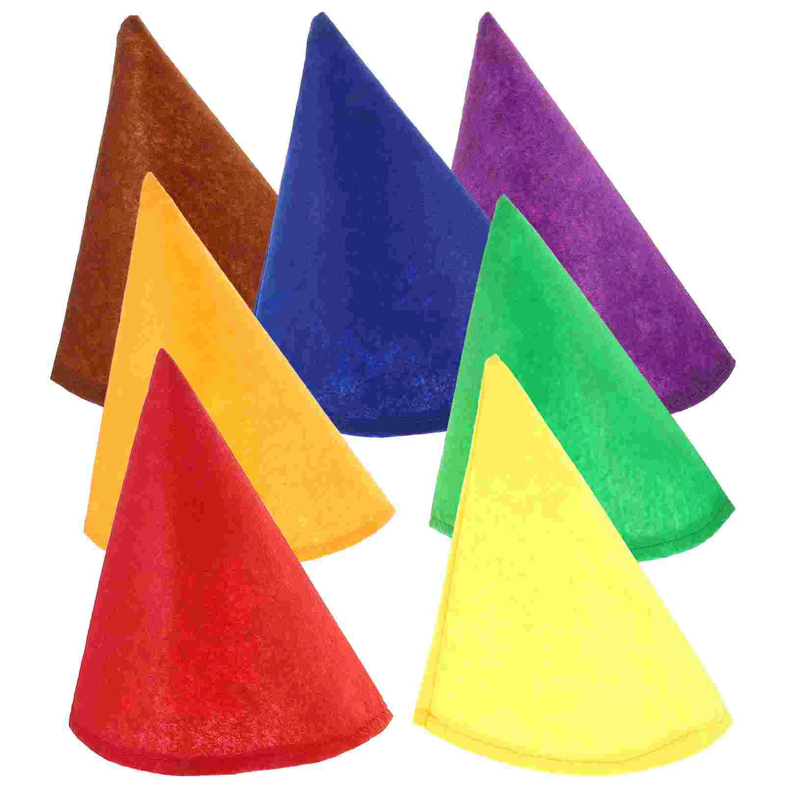 7 Pcs Party Supplies Hat Man Felt Cloth Crayon Costume Christmas Gnome Hats