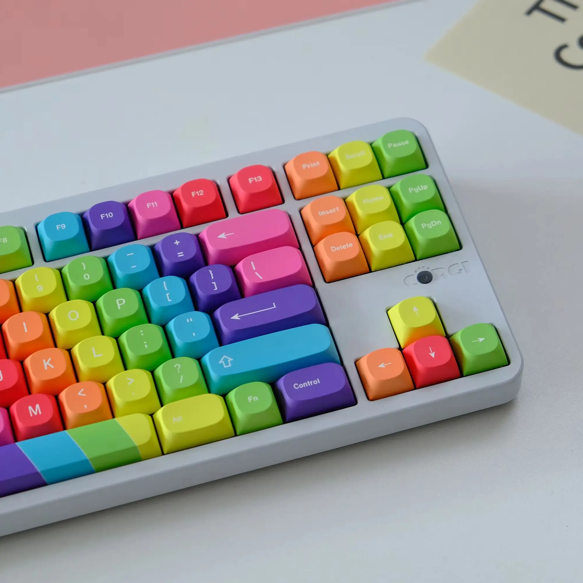 MA Profile GMK Rainbow Keycaps Bright Gradient KeyCap PBT Dye Sublimation Keycap For MX Switch Mechanical Keyboard Accessories