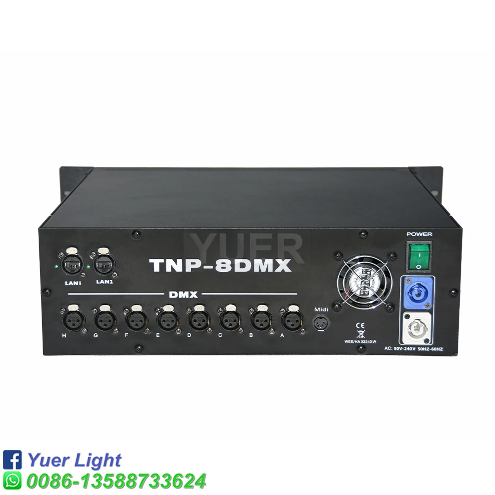 Console di illuminazione professionale per palcoscenici TNP-8Dmx Controller All Stage Light per Disco DJ Ma Equiment Amplifier processore di rete