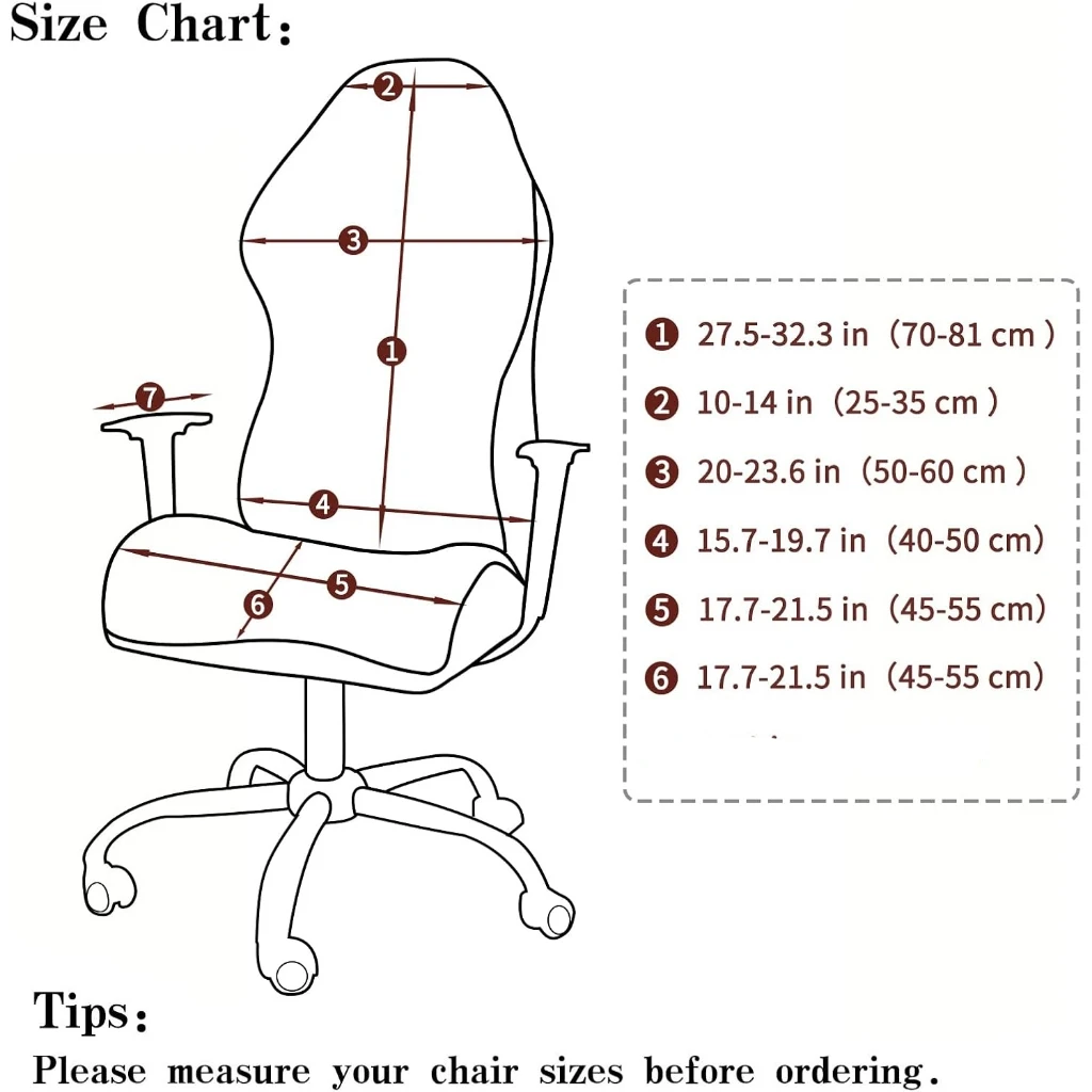 Gaming Chair Cover Water Repellent Jacquard Computer Game Chair Slipcover