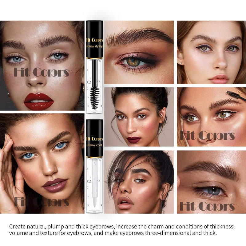 Gel para cejas resistente al agua, fórmula a prueba de sudor, sensación ligera de plumas 24H para cejas con plumas naturales y uso en gimnasio, maquillaje coreano durante todo el día