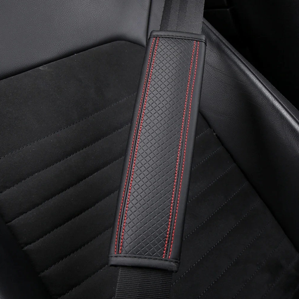

2pcs Pu Car Seat Shoulder Pad Cover Safety Strap Protector For Auto Accessories Car Cushion Pad Motorcycle Gear