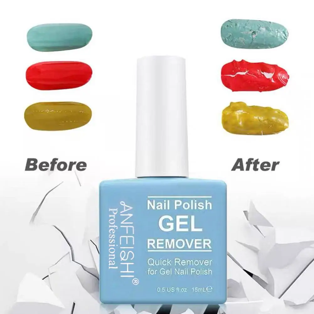 2Pcs Nail Polish Remover Gel with Cuticle Pusher and Scraper Quickly Removing Gel Nails in 2-5 Minutes No Need For Foil Soaking