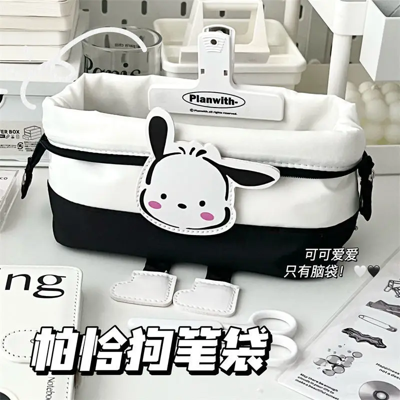 Nuovo Sanrio Cartoon Cute Pochacco borsa per matite di grande capacità borsa per cancelleria borsa per matite multifunzionale per studenti di grandi