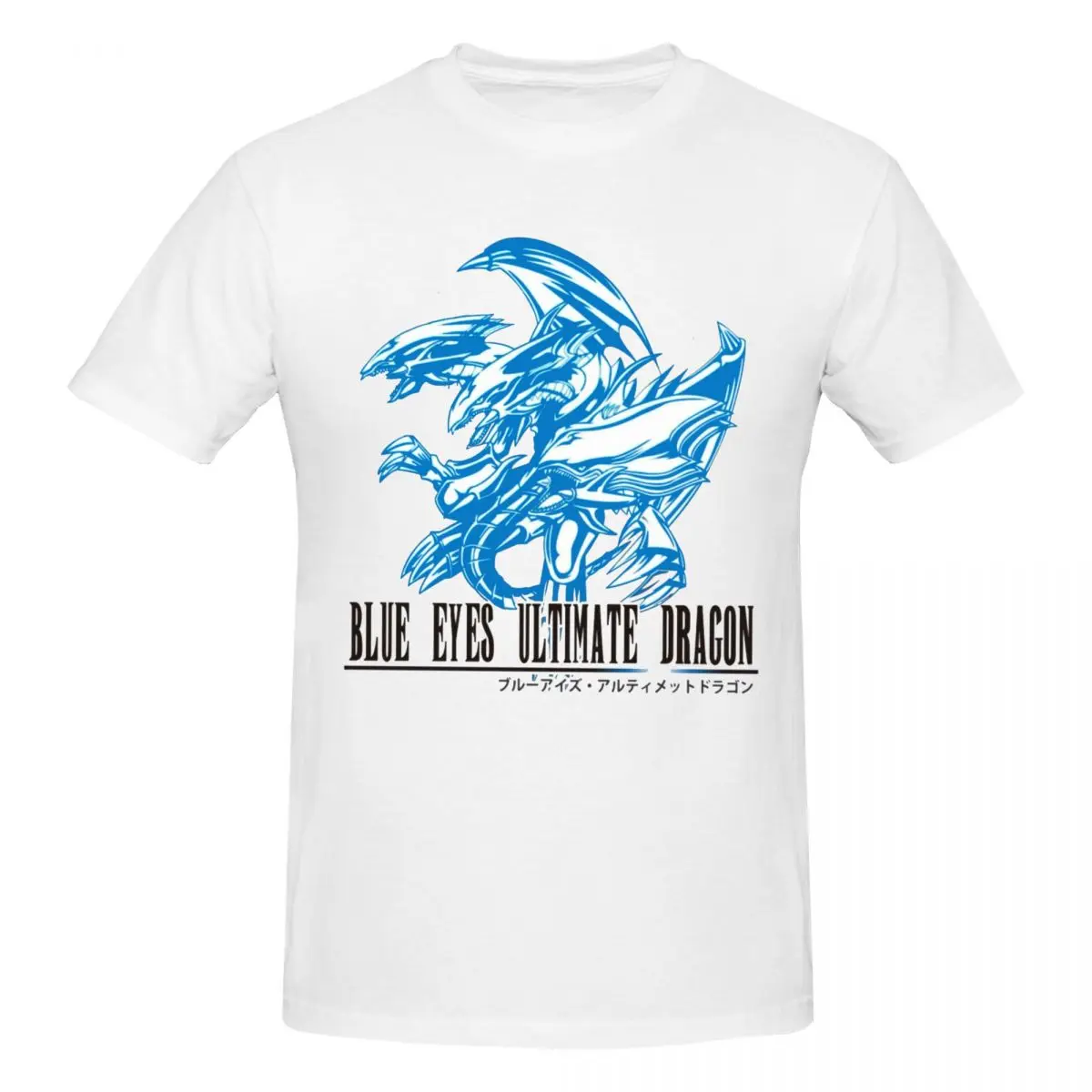 

Мужская футболка с рисунком аниме Yu Gi Oh Blue-Eyes White Dragon Manga 2026 уличная хлопковая футболка большого размера с круглым вырезом на заказ