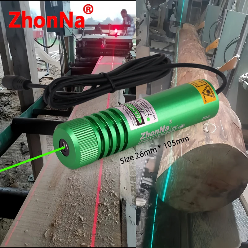 520nm Industrial Laser Locator | Wood/Stone/Aluminum Cutting Cross/Line/Point | Aluminum Shell Heat Dissipation | High Brightnes